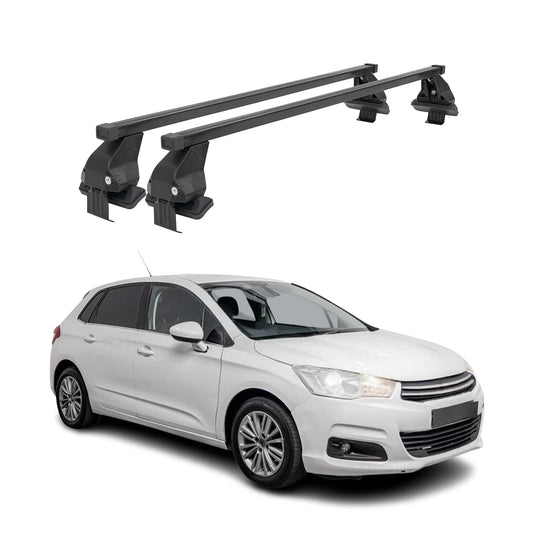 Menabo Dachträger Grundtäger für Citroen C4 2010-2018 50kg Stahl Schwarz 2 tlg