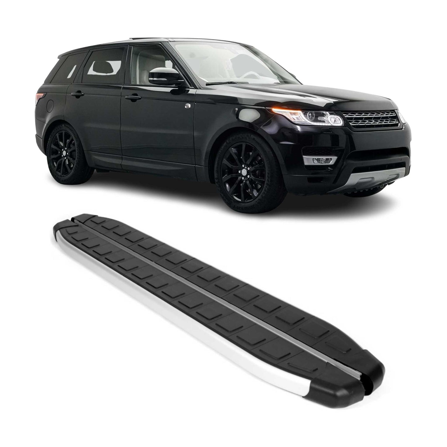 Schwarz Seitenbretter Trittbretter für Land Rover Range Rover Sport 2017-2021