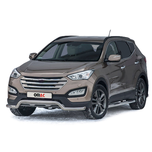Bară de protecție față, bară de protecție față pentru Hyundai Santa Fe 2012-2018, omologată ABE, argintie