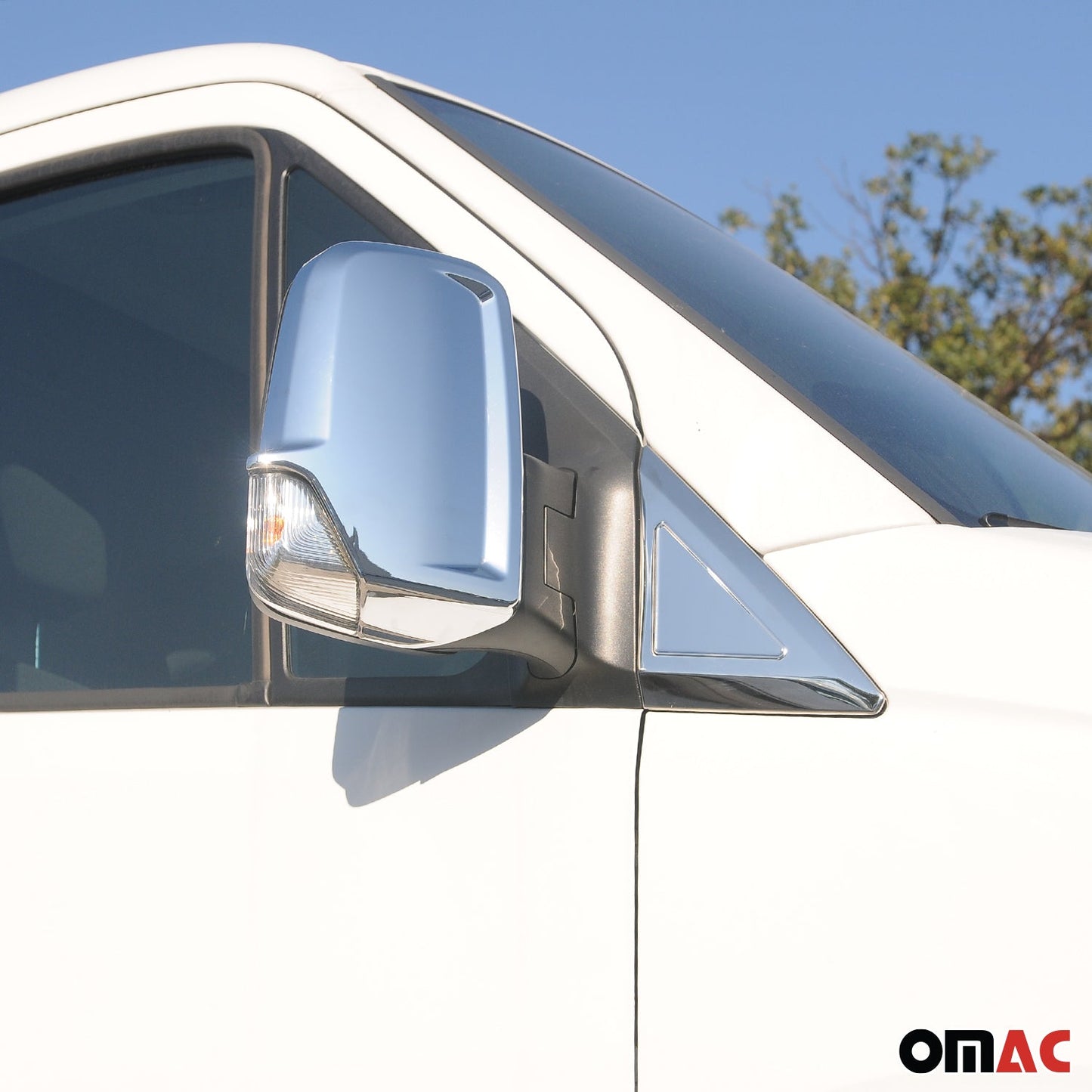 Ornamente triunghiulare pentru geamuri pentru VW Crafter 2006-2017, oțel inoxidabil, cromat, set 2 piese