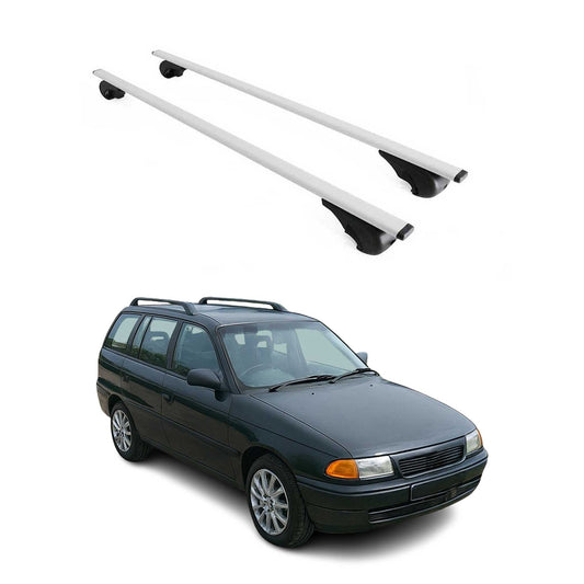 Dachträger Gepäckträger für Opel Astra Caravan 1992-1997 Grundträger Metall Grau