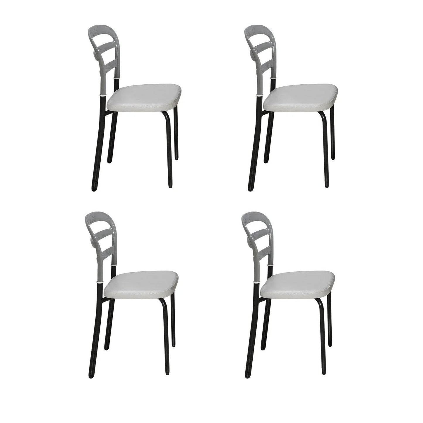 Esszimmerstühle Küchenstuhl Grau 4x Stühl Kunstleder