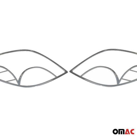 Listwy oświetleniowe tylne do Peugeota 207 2006-2009, chrom ABS srebrny, zestaw 2 szt.