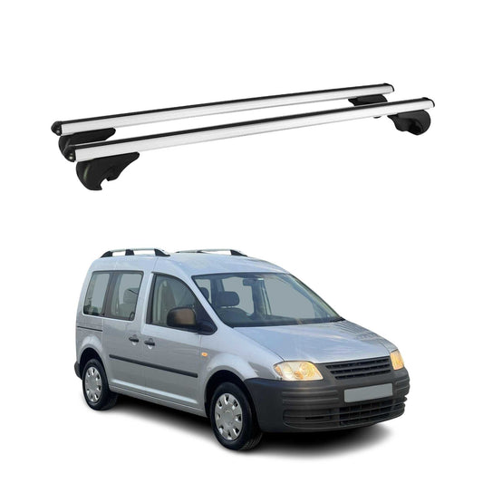 Dachträger Grundtäger für VW Caddy 2004-2015 75kg Aluminium Silber 2tlg