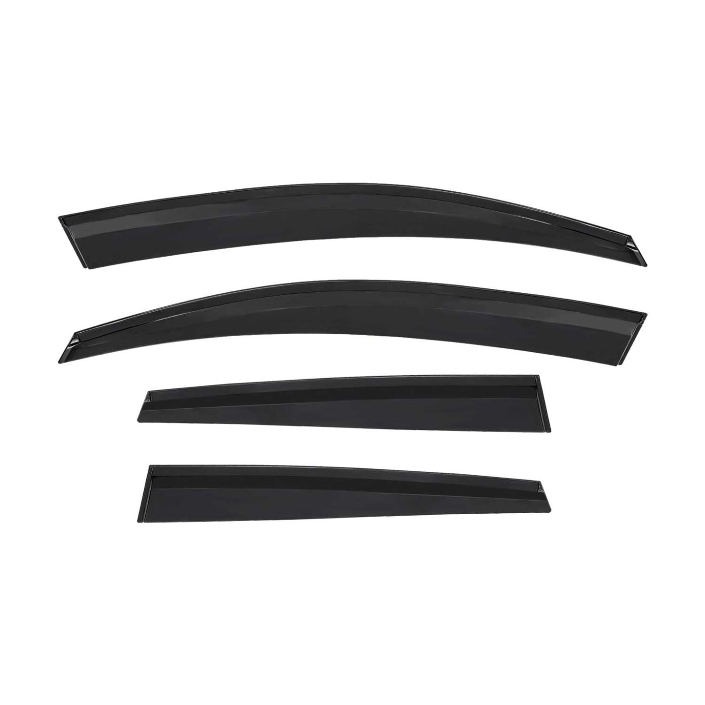 Owiewki/deszczówki do Renault Clio 5 2019-2025, czarne, 4x