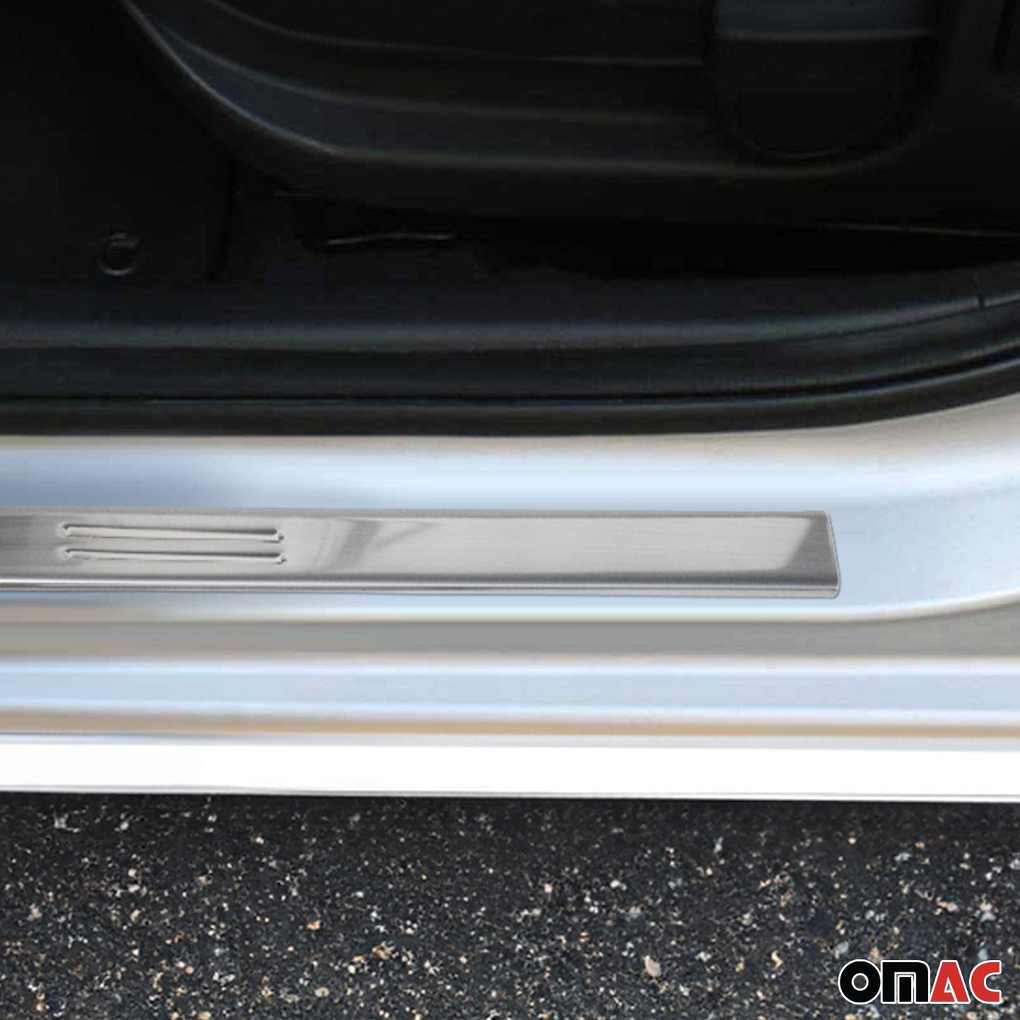 Ornamente prag uși pentru BMW X5 E70 2006-2013, oțel inoxidabil, argintiu, set 4 piese