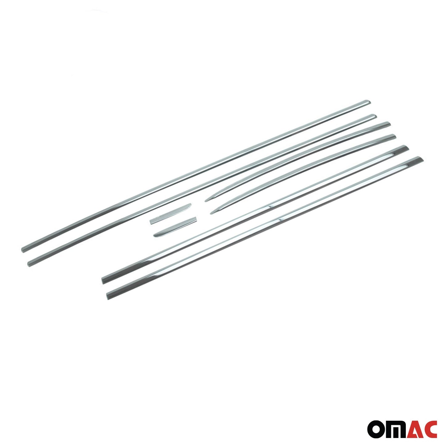 Benzi decorative pentru geamuri Renault Clio Grandtour 2012-2019, oțel inoxidabil, 8 bucăți