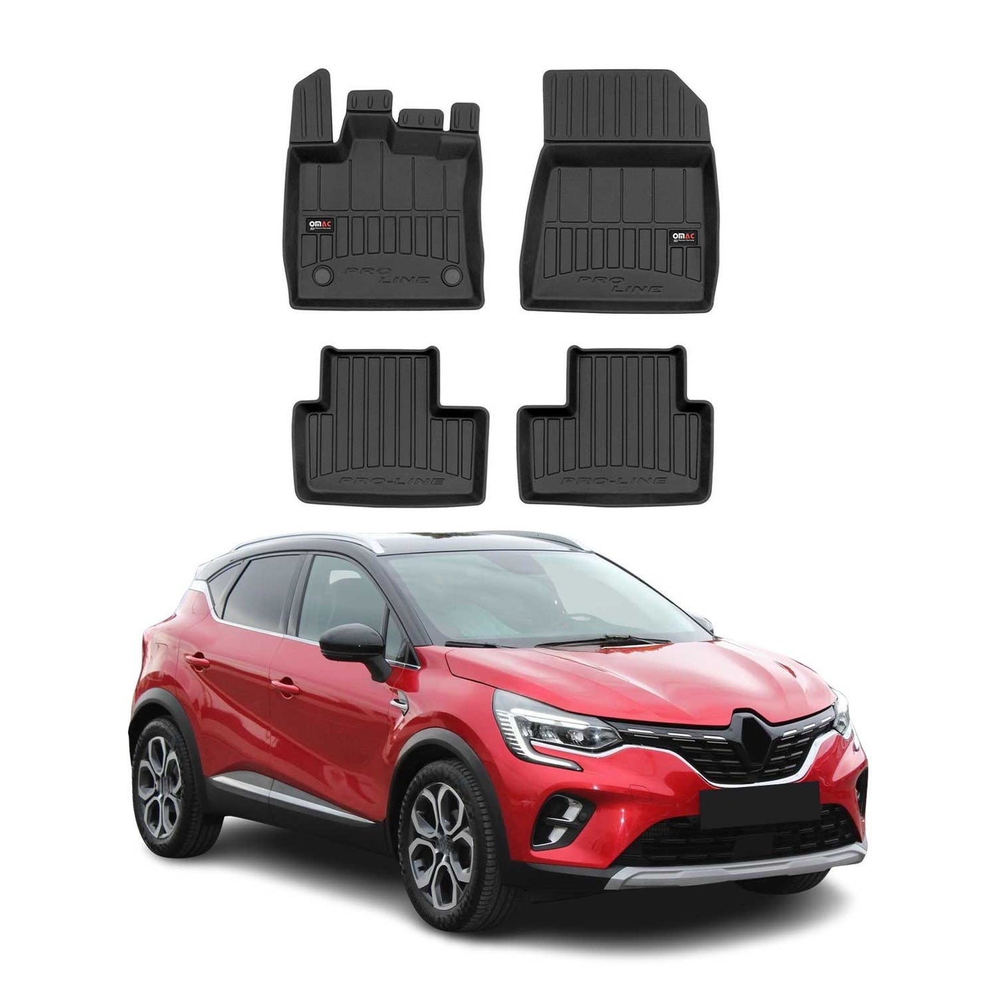 Covorașe auto Renault Captur 2019-2025, TPE, negre, 4 buc.