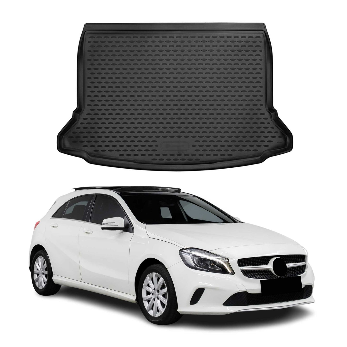 Kofferraummatte Kofferraumwanne für Mercedes A Klasse W176 2012-2018 Schwarz