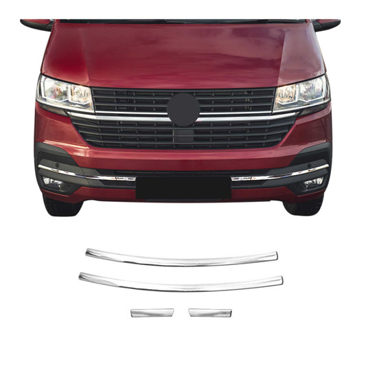 Benzi decorative grilă radiator pentru VW T6.1 Transporter 2019-2024 Highline Chrome 4x