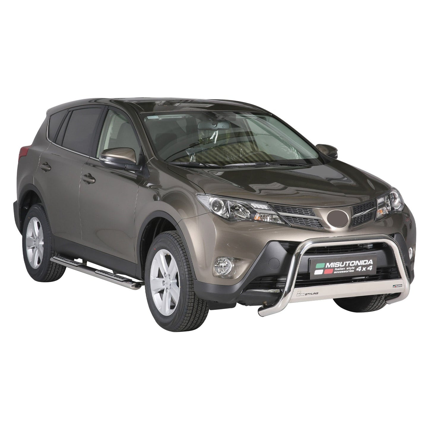 Praguri/praguri laterale din oțel inoxidabil pentru Toyota RAV4 XA40 2013-2015, negre