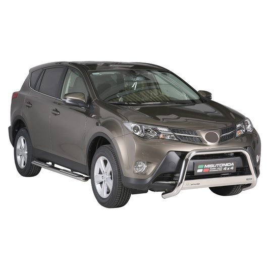 Praguri/praguri laterale din oțel inoxidabil pentru Toyota RAV4 XA40 2013-2015, negre