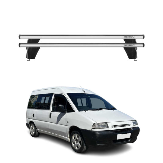 Menabo Dachträger Grundtäger für Peugeot Expert 1995-2006 75kg Alu Silber 2 tlg