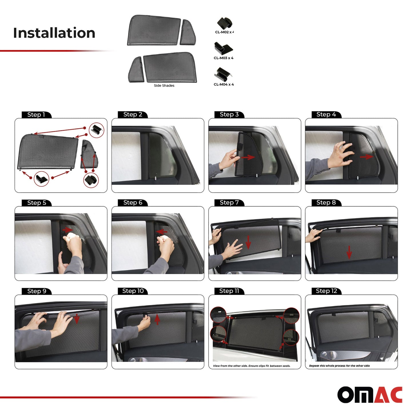 Sonnenschutz Seitenfenster für Mercedes EQC N293 2019-2025 Heckscheibe 2tlg