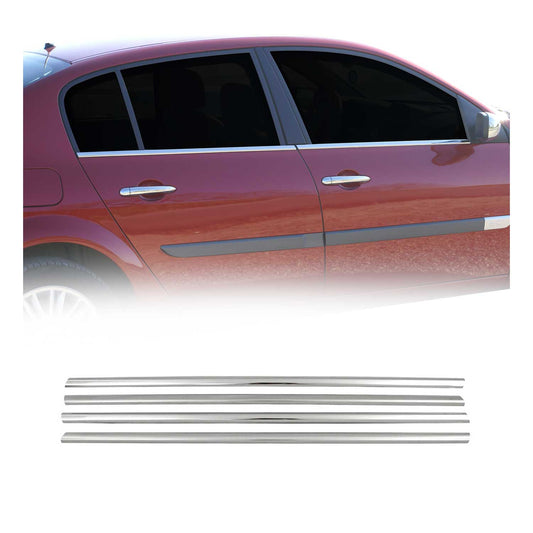 Benzi decorative pentru geamuri pentru Renault Megane 2002-2009 Estate/Limuzină, cromate