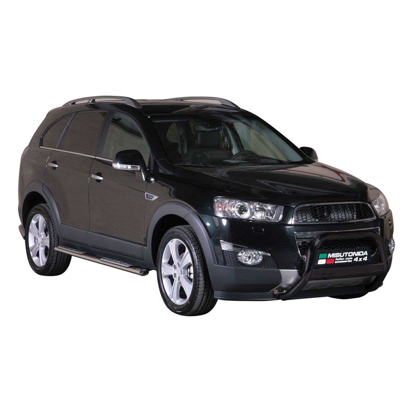 Bară de protecție/buton față pentru Chevrolet Captiva 2011-2016 ø63mm oțel negru