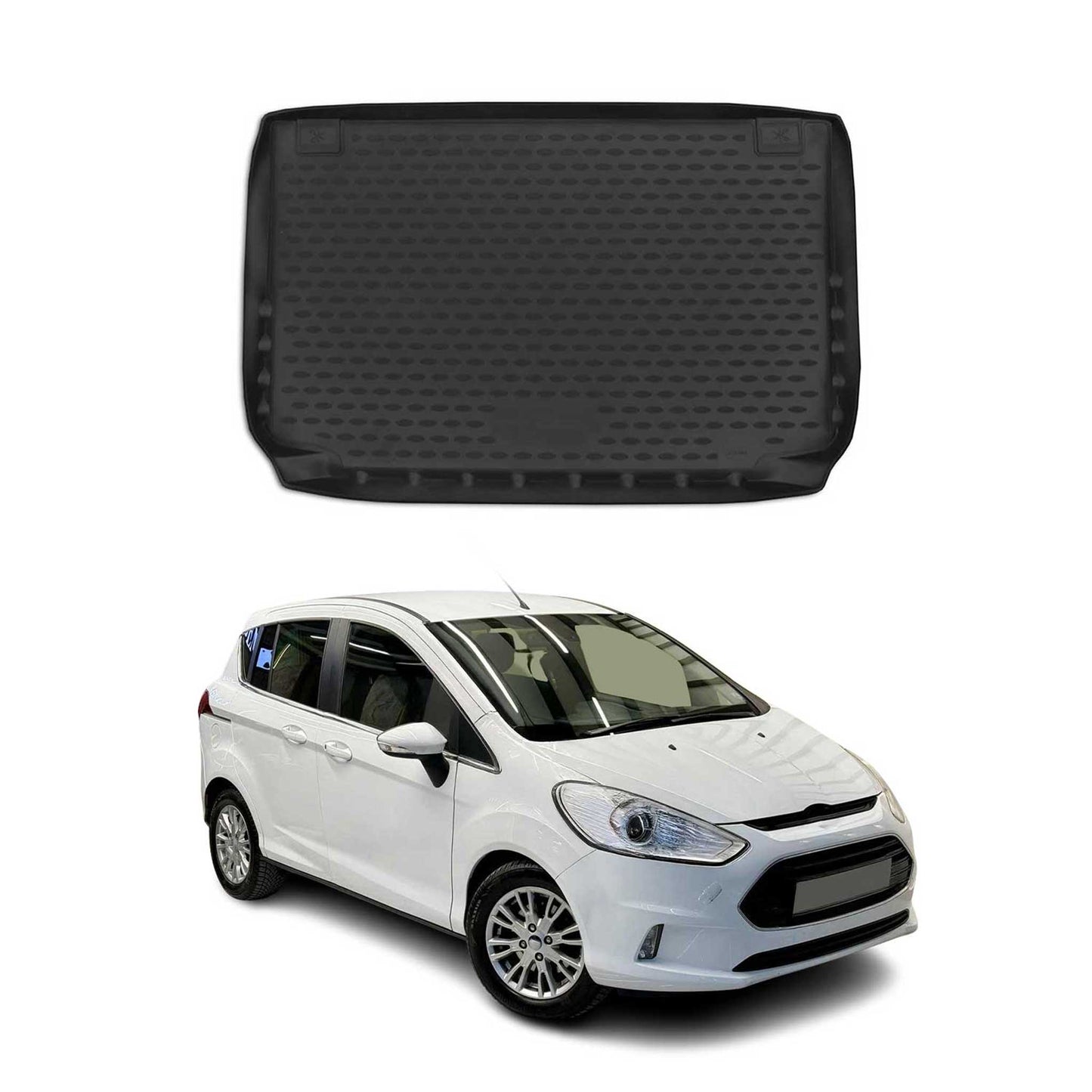 Covoraș portbagaj/tapițerie portbagaj pentru Ford B-Max 2012-2017 hatchback, cauciuc TPE