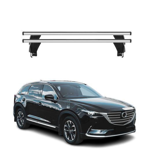 Menabo Dachträger Grundtäger für Mazda CX-9 2016-2024 50kg Alu Silber 2 tlg