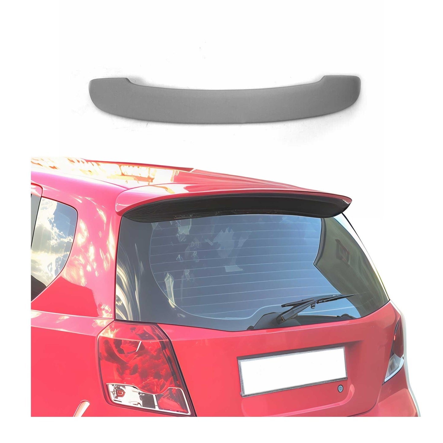 Heckspoiler Dachspoiler für Chevrolet Aveo Schrägheck 2005-2012 Grundiert ABS