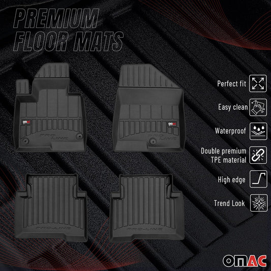 2012-2018 Hyundai Santa Fe Fußmatten TPE Schwarz 4 tlg