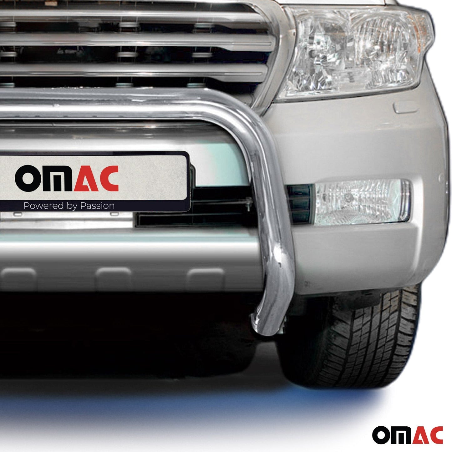 Stahl Frontbügel Frontschutzbügel für Toyota Land Cruiser V8 2007-12 ABE Silber