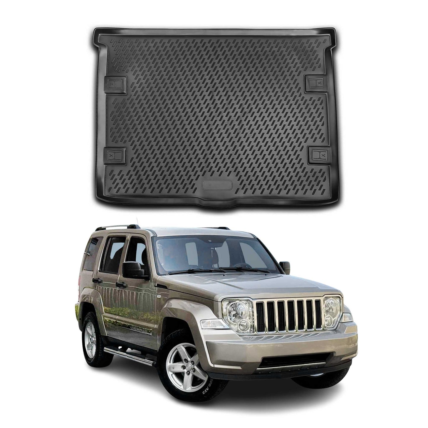 Covoraș portbagaj/tapițerie portbagaj pentru Jeep Cherokee 2008-2019, cauciuc TPE, negru