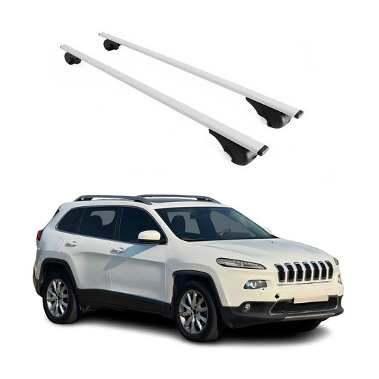 Dachträger Grundtäger für Jeep Cherokee KL 2014-2018 Pre-FL 75kg Metall Grau 2x