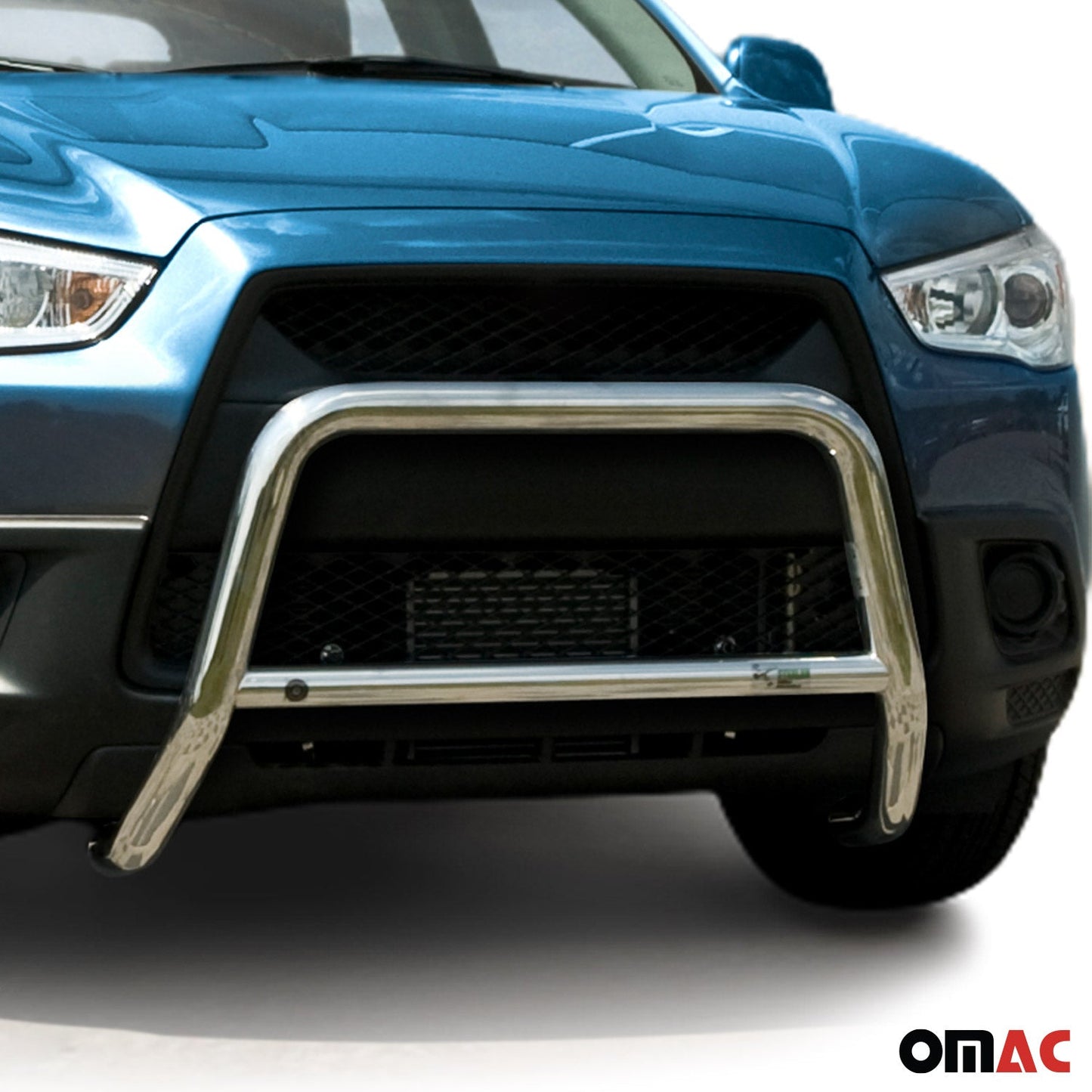Bară de protecție/buton față pentru Mitsubishi ASX 2010-2013, omologată ABE, oțel, argintiu, protecție împotriva impactului
