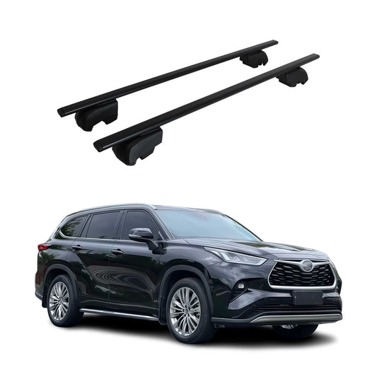 Dachträger Grundtäger für Toyota Highlander 2019-2023 75kg Metall Schwarz 2 tlg