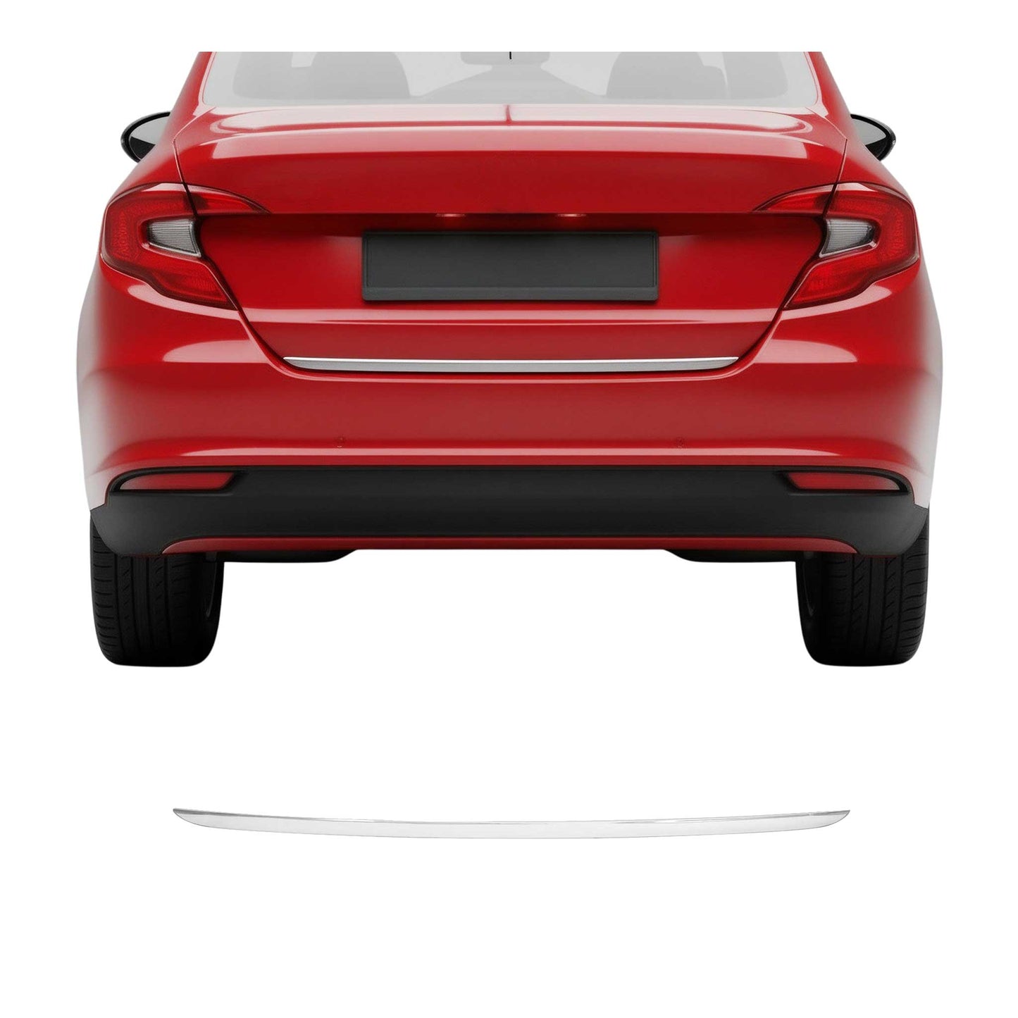 Kofferraumleiste Heckleiste für Fiat Tipo 2015-2025 Schrägheck Edelstahl Chrom