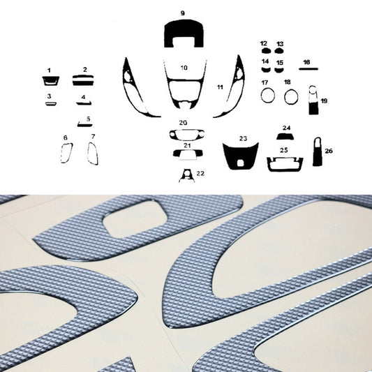 Ornamente interioare cockpit pentru Ford Tourneo Courier 2014-2018 aspect carbon, 26 bucăți