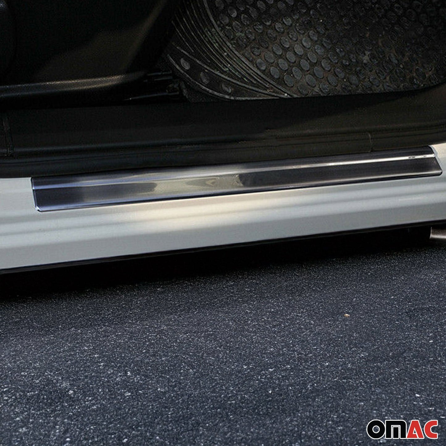 Protecții prag ușă pentru Nissan Qashqai +2 2008-2014, oțel inoxidabil, 4x