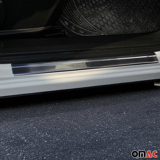 Protecții prag ușă pentru Nissan Qashqai +2 2008-2014, oțel inoxidabil, 4x