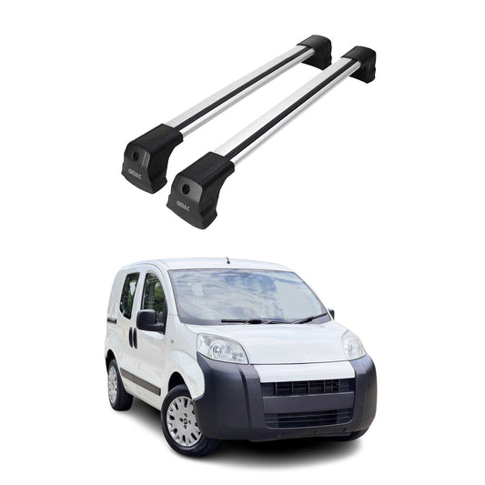 Dachträger Grundtäger für Citroen Nemo 2008-2017 75kg Aluminium Silber 2 tlg