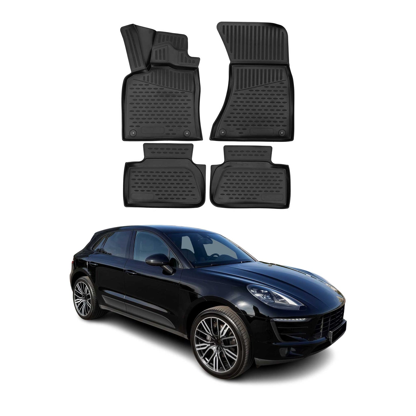2014-2023 Porsche Macan Fußmatten TPE Schwarz 4 tlg