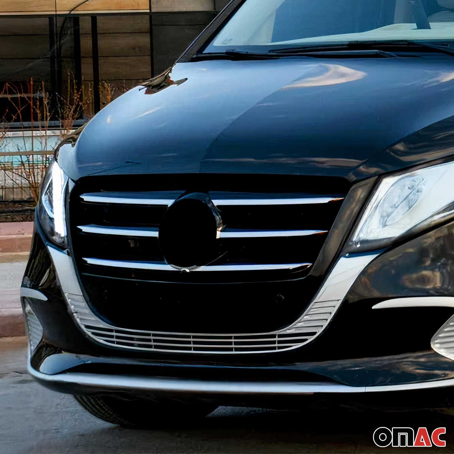 Grilă radiator Mercedes Vito W447 2024-2025, set 6 bucăți, crom, oțel inoxidabil