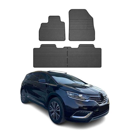 2014-2020 Renault Espace Fußmatten Gummi Schwarz 4 tlg