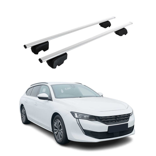 Dachträger Grundtäger für Peugeot 508 2018-2025 75kg Metall Silber 2 tlg
