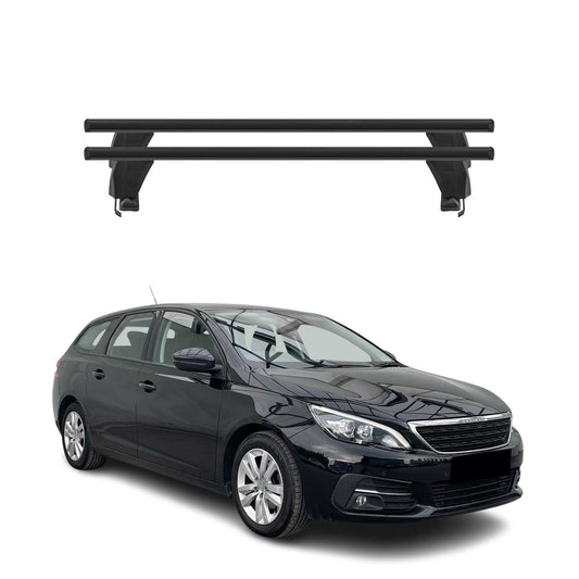 Menabo Dachträger Grundtäger für Peugeot 308 Kombi 2013-2021 50kg Alu Schwarz 2x