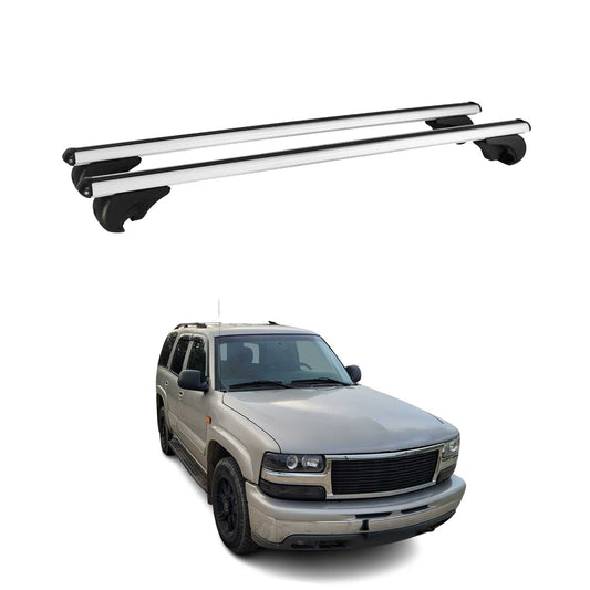 Dachträger Grundtäger für Chevrolet Tahoe 2000-2006 75kg Aluminium Silber 2 tlg
