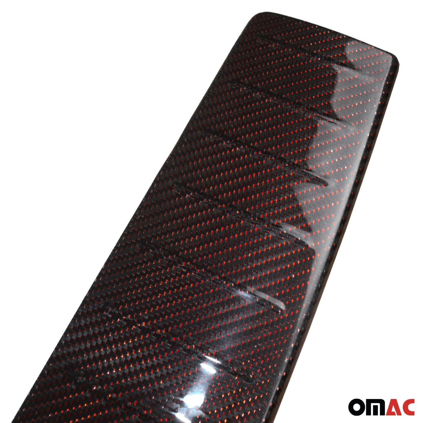 Protecție prag de încărcare pentru Mercedes Vito W447 2014-2025, fibră de carbon, roșie