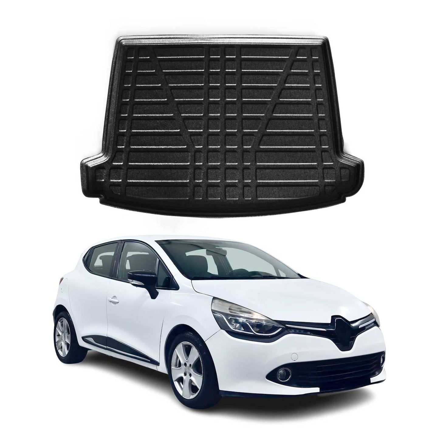 Protecție portbagaj/cargo pentru Renault Clio 2012-2025, cu margine înaltă, cauciuc
