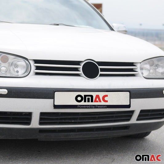 Benzi decorative grilă radiator pentru VW Golf 2003-2009, oțel inoxidabil, argintiu, 4 bucăți