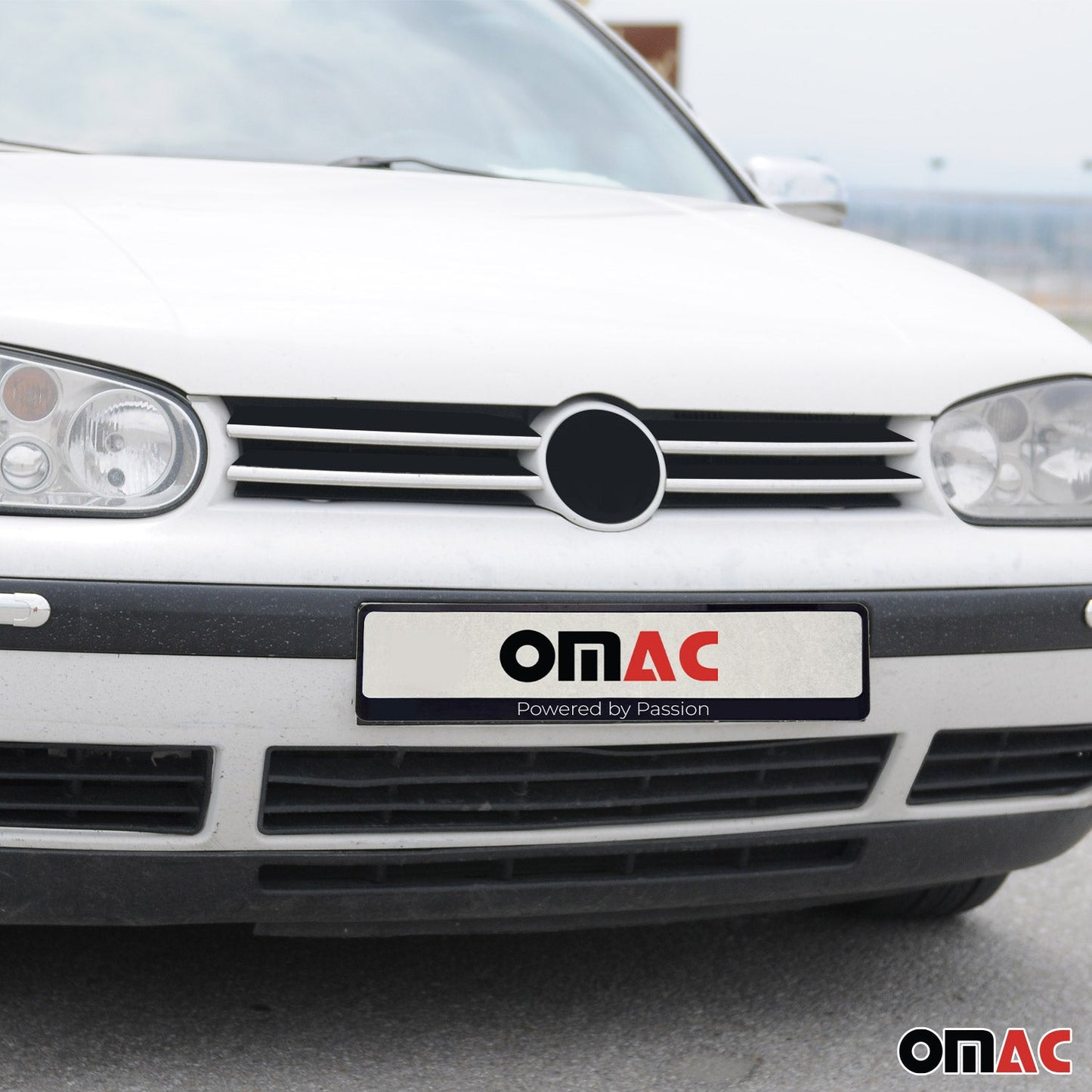 Benzi decorative grilă radiator pentru VW Golf 2003-2009, oțel inoxidabil, argintiu, 4 bucăți