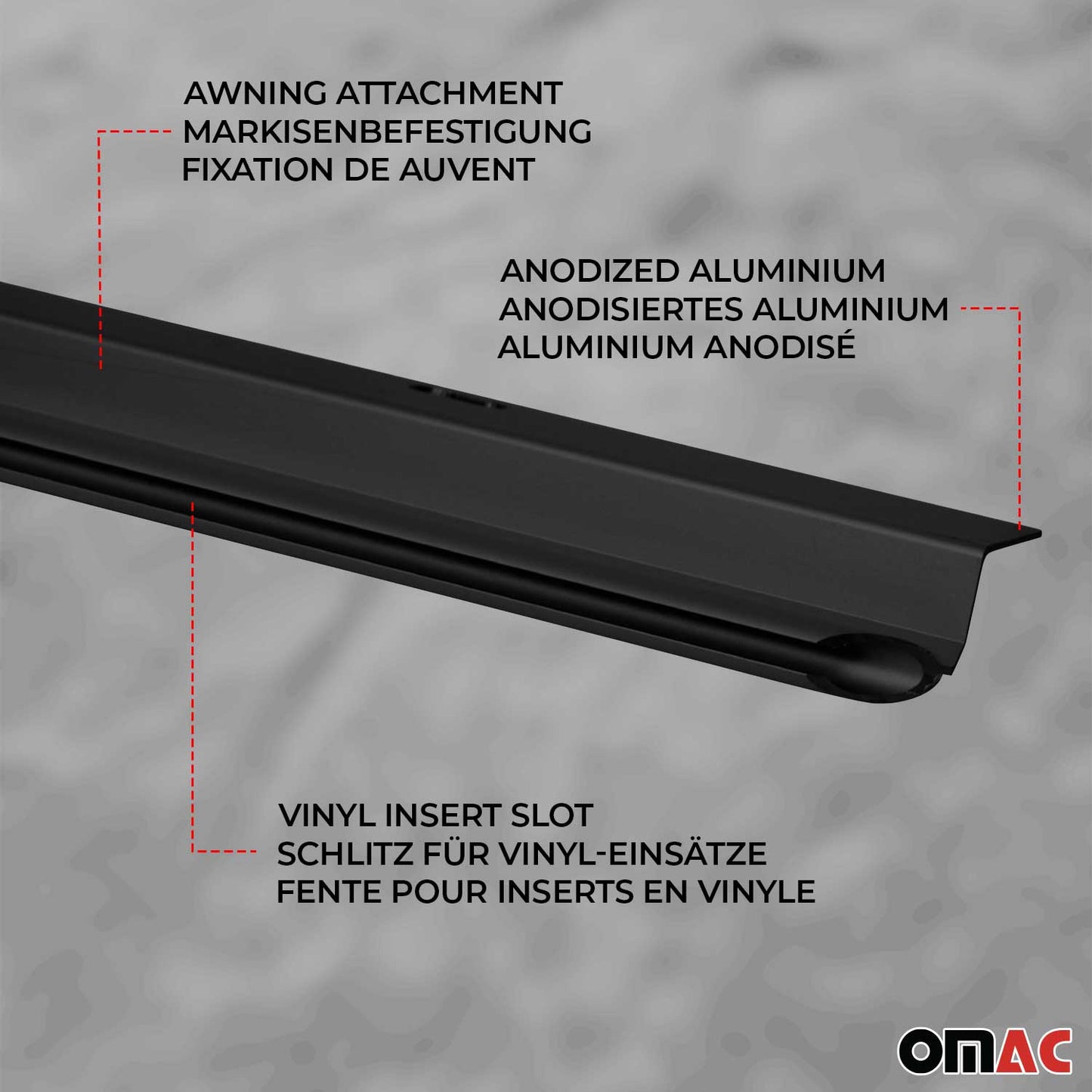 Sonnensegel Kederschiene & Markise Vorzelt Satz für VW T5 T6 ab 2003 L1 Kurzer