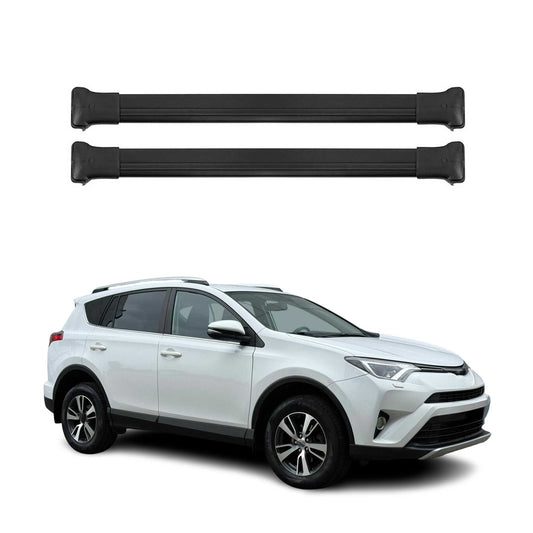 Portbagaj de plafon pentru Toyota RAV4 XA40 2012-2015 75kg aluminiu negru 2 buc