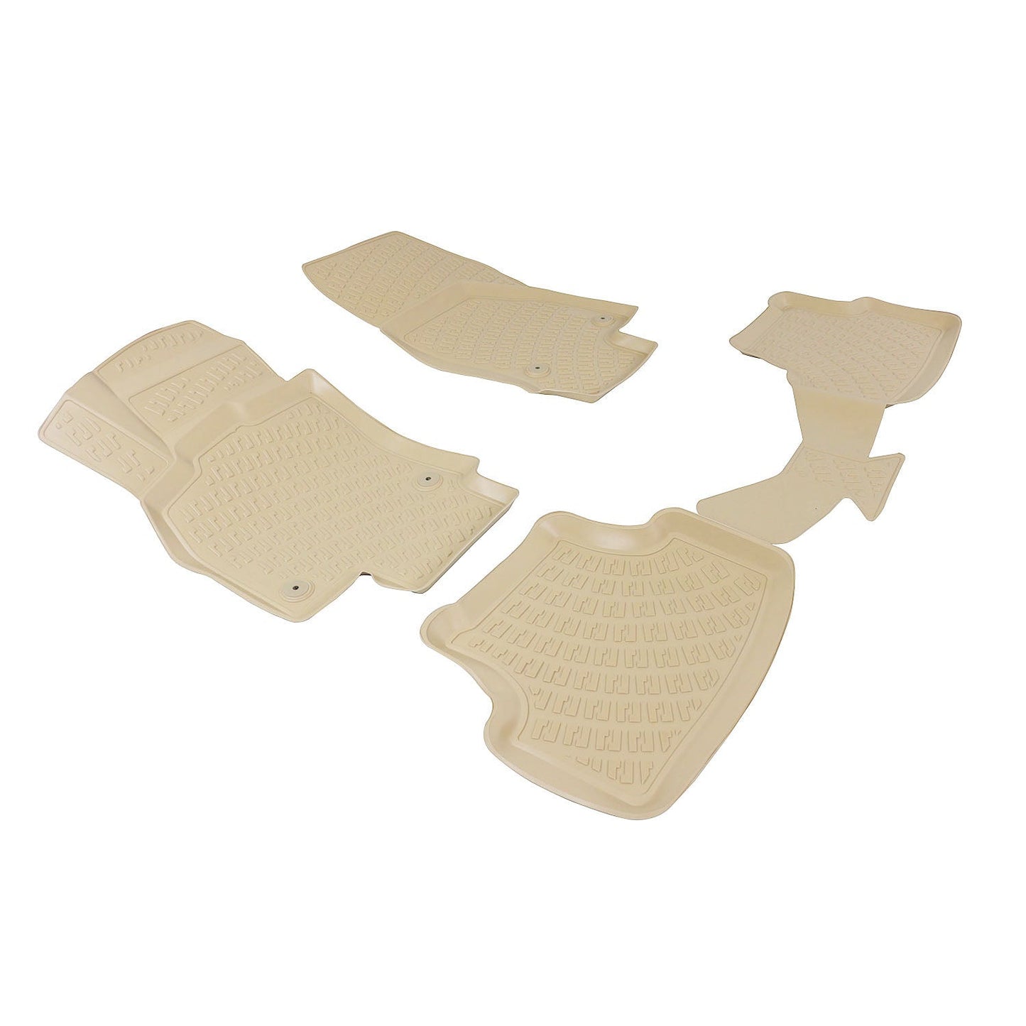 2017-2025 Audi Q2 Fußmatten Zuschneidbar TPE Beige 4 tlg