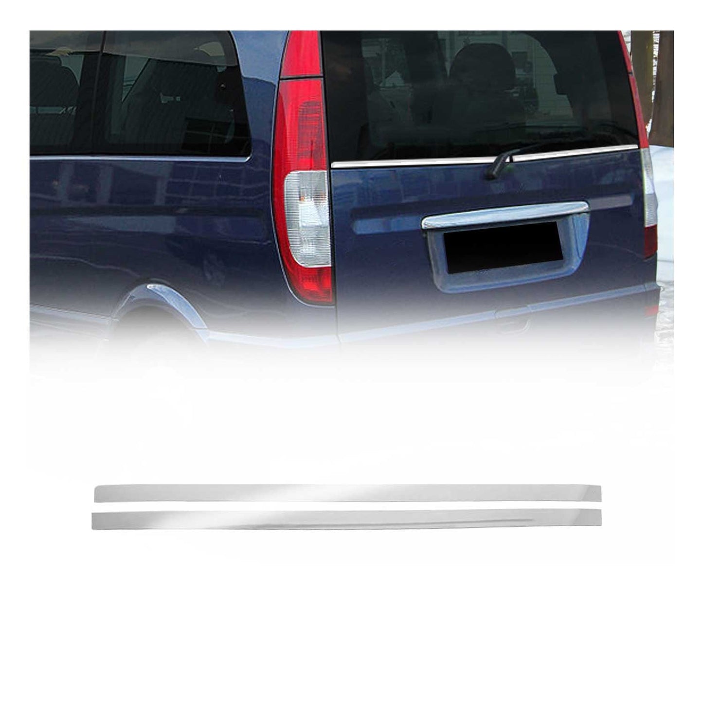 Fensterleisten Zierleisten für Mercedes Vito W639 2003-2014 Hinten Chrom 2x