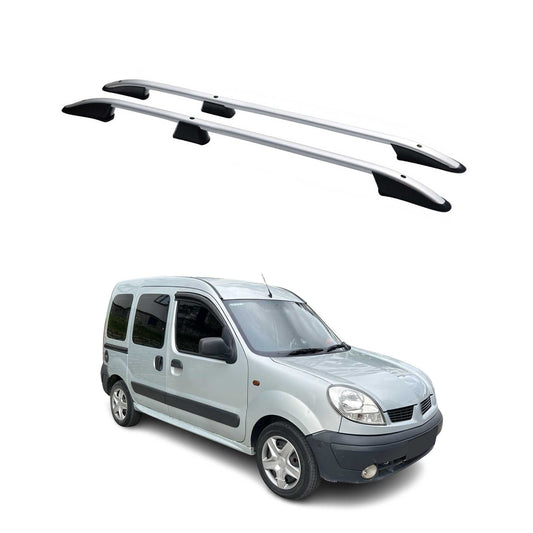 Dachreling Dachgepäckträger für Renault Kangoo 1996-2007 L1 Kurzer Alu Silber 2x