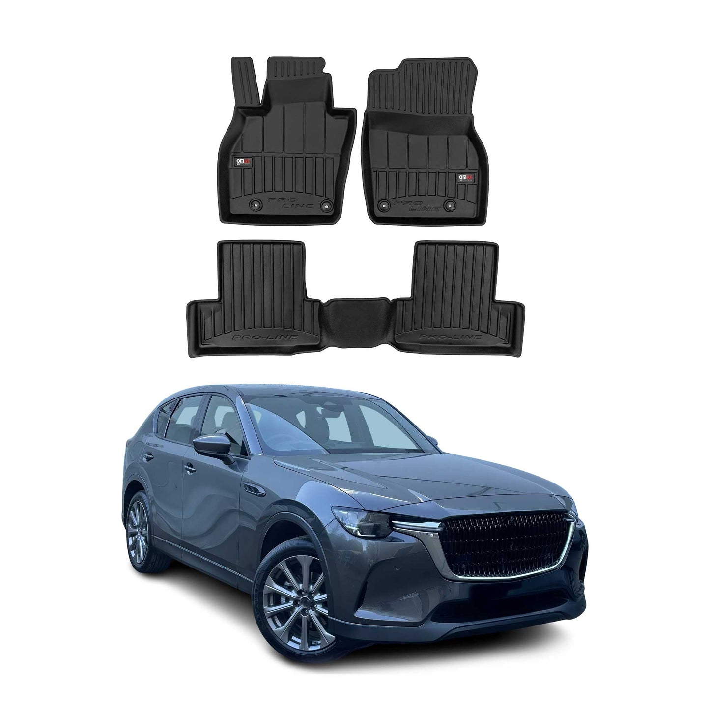 2022-2025 Mazda CX-60 Fußmatten TPE Schwarz 3 tlg